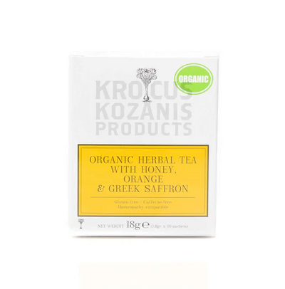 Organic Herbal Tea With Honey, Orange And Greek Saffron 18G