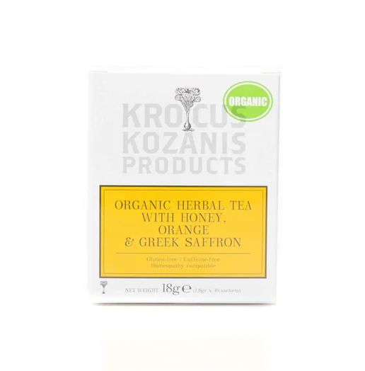 Organic Herbal Tea With Honey, Orange And Greek Saffron 18G