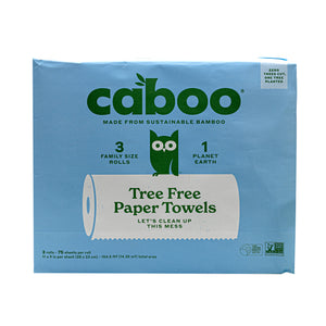 Caboo Roll Towel 3 Pack 75 Sheet Plastic Free image 1