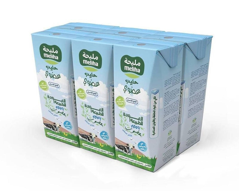 Organic UHT Milk (6 x 180ml) - Meliha -