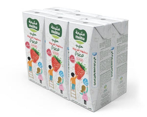 Organic UHT Strawberry Milk (6 x 180ml) - Meliha -