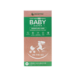 Organic On the go Baby Diapers -Medium (4 pieces)