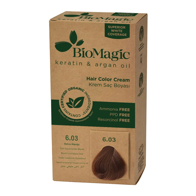 Organic Dark Golden Blonde Hair Color (6.03) 250 g