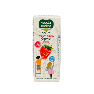 Organic UHT Strawberry Milk 180ml - Meliha -
