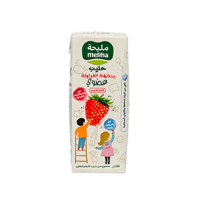 Organic UHT Strawberry Milk 180ml - Meliha -