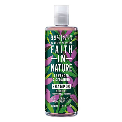 Organic Lavender & Geranium Shampoo 400Ml - Faith In Nature -