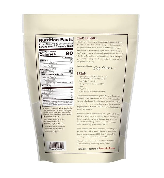 Organic Homemade Wonderful Bread Mix 16 Oz