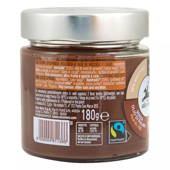 Organic Spread Nut Chocolate Cream 180g