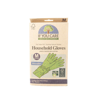 Organic Fair Rubbr Latex Household Gloves M