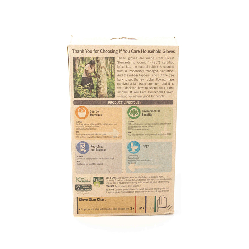 Organic Fair Rubbr Latex Household Gloves M