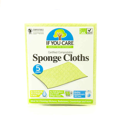 Organic 100% Natural Sponge Cloths 5Pcs