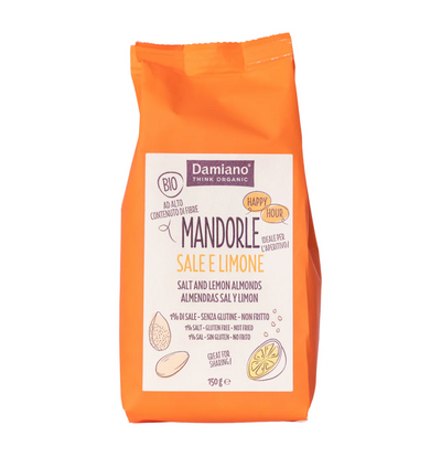 Organic Toasted Peeled Almonds with Salt and Lemon 150g