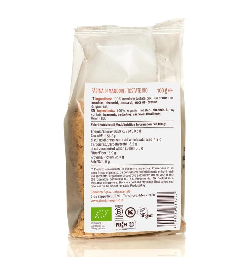 Organic Roasted Almonds Flour 100g
