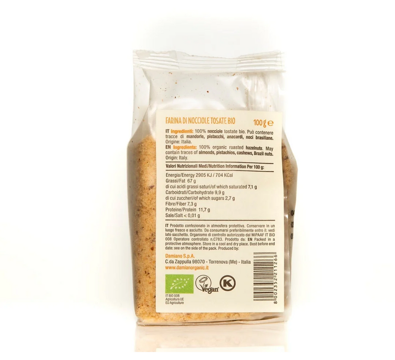 Organic Roasted Hazelnut Flour 100g