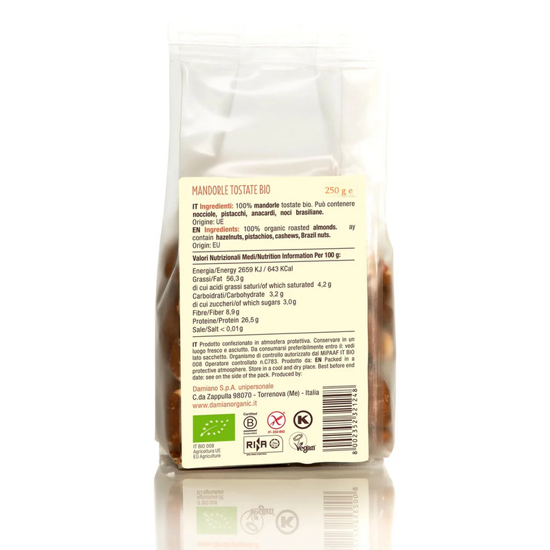 Organic Roasted Almonds 250g