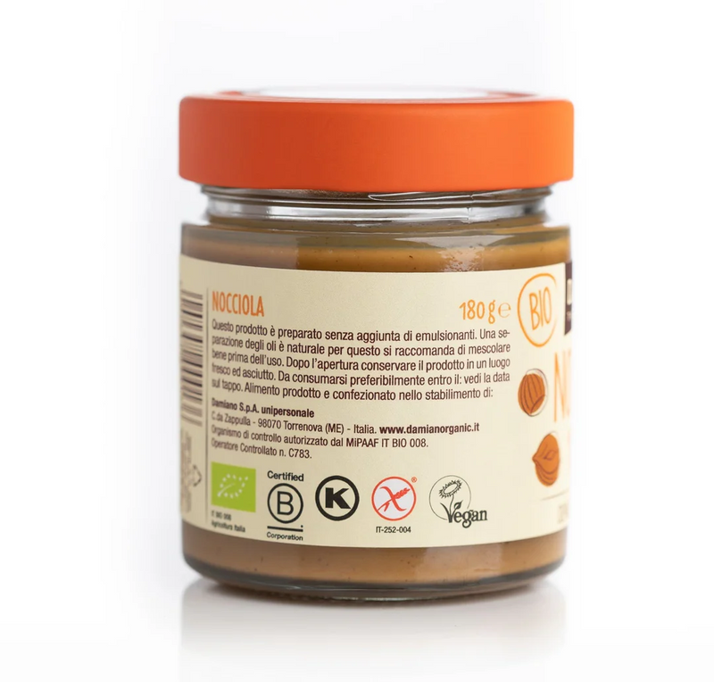Organic Crunchy Roasted Hazelnut Paste Spread 180g