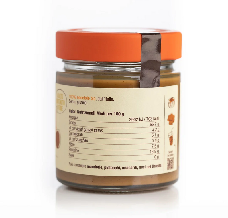 Organic Crunchy Roasted Hazelnut Paste Spread 180g