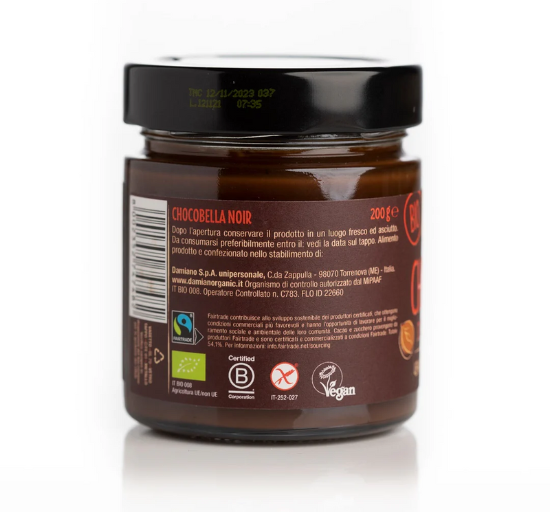 Organic Chocobella Noir Milk Free with Chilli Pepper Spread 200g