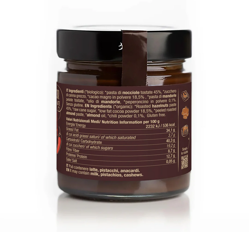 Organic Chocobella Noir Milk Free with Chilli Pepper Spread 200g