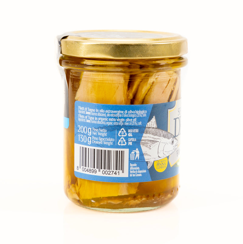 Fillets Of Tuna in Organic Extra Virgin Olive Oil 200g