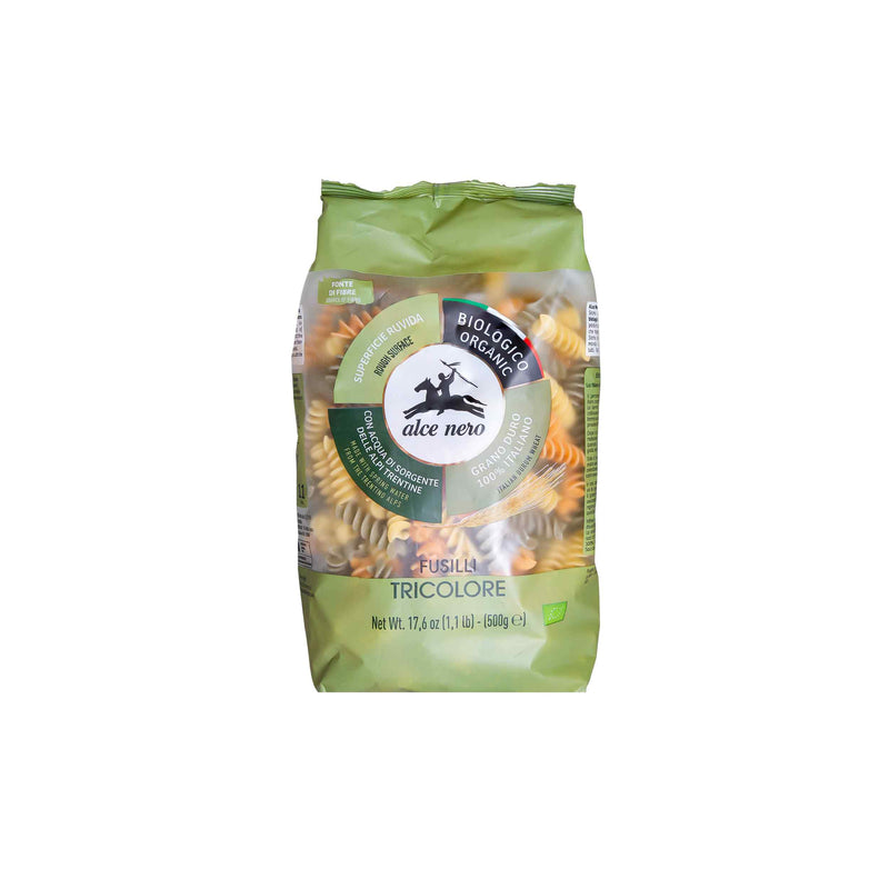 Organic durum wheat Tricolor Fusilli 500g - Alce Nero -