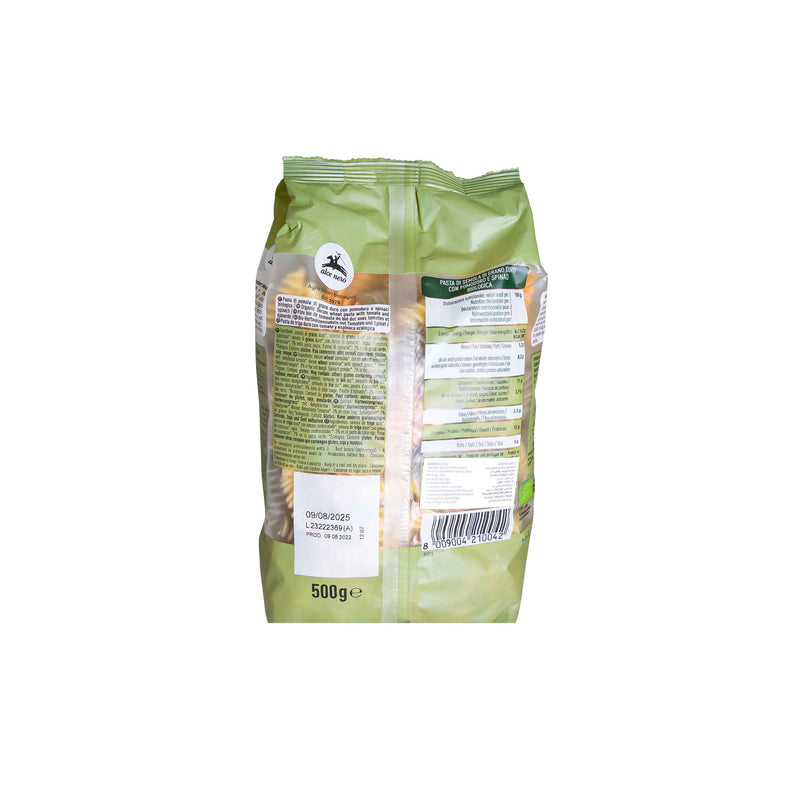 Organic durum wheat Tricolor Fusilli 500g