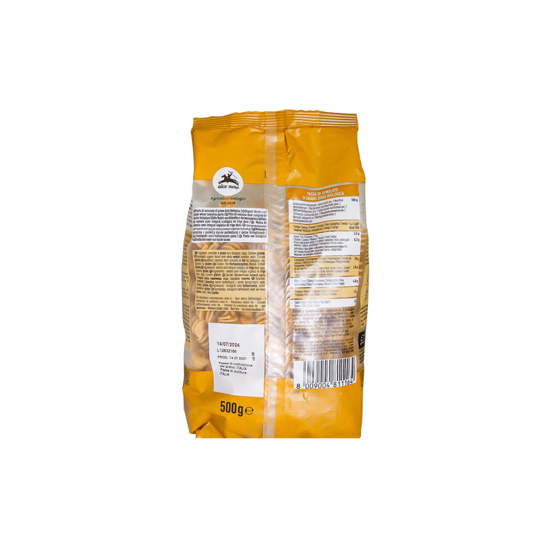 Organic Semi-Whole Wheat Fusilloni 500g