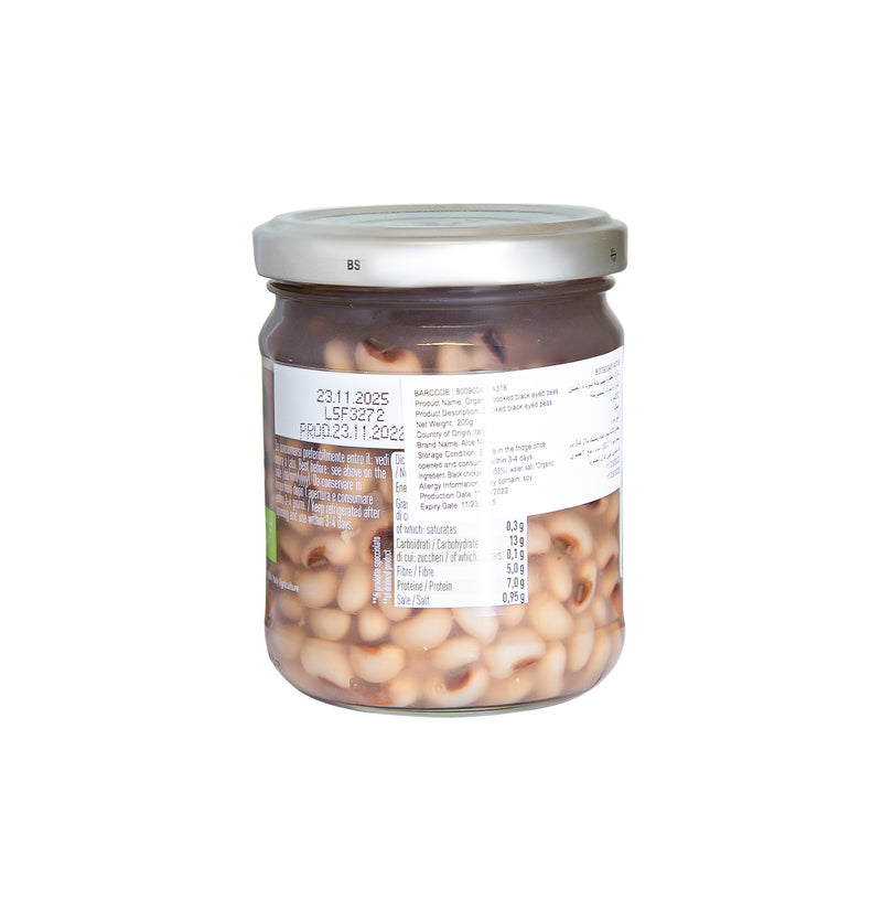 Organic Cooked Black Eyed Beans 200g