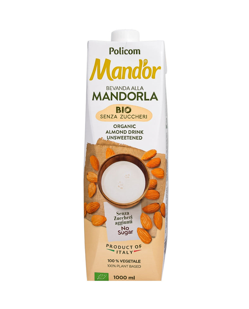 Organic Unsweetened Almond Milk Drink 1L - Policom -