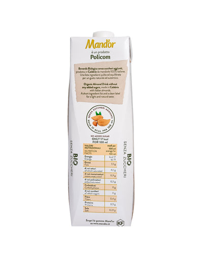 Organic Unsweetened almond milk drink 1L