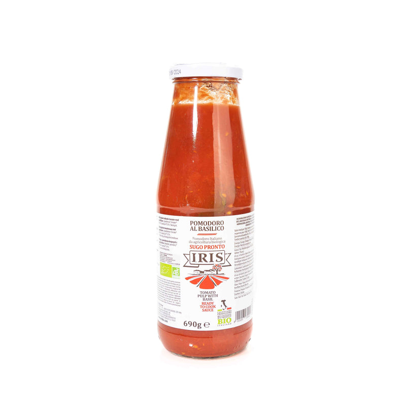 Organic Tomato & Basil Ready Sauce 690G