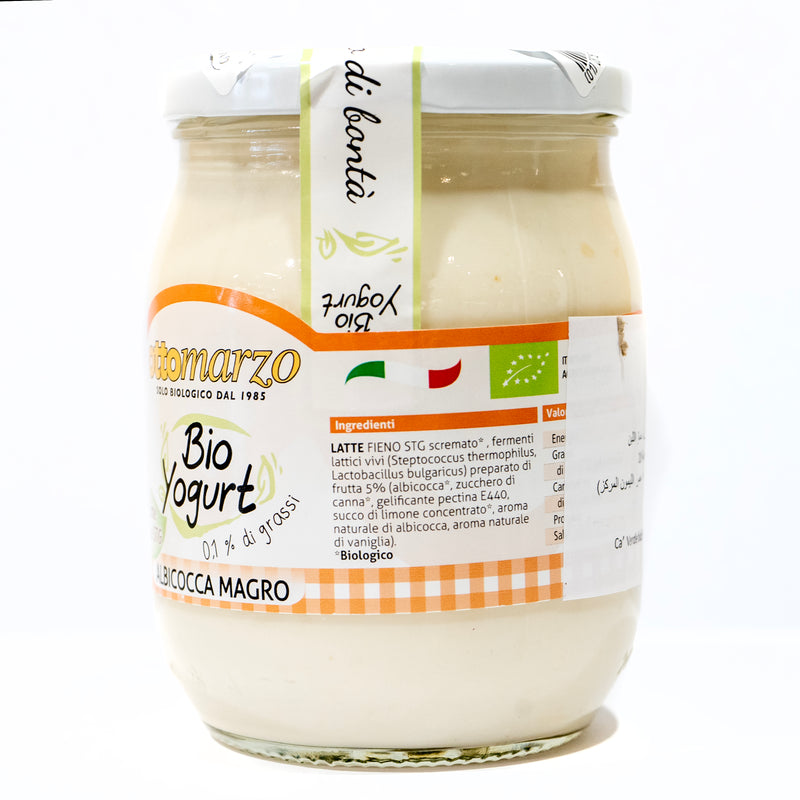 Organic Apricot Yogurt 0.1% Fat 500g