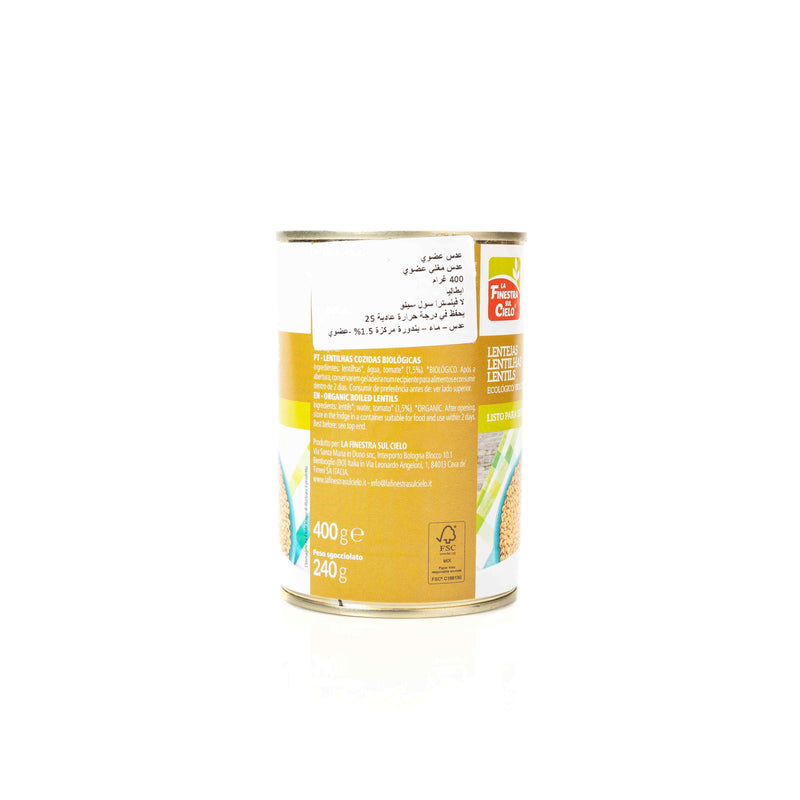 Organic Canned Lentils 400g