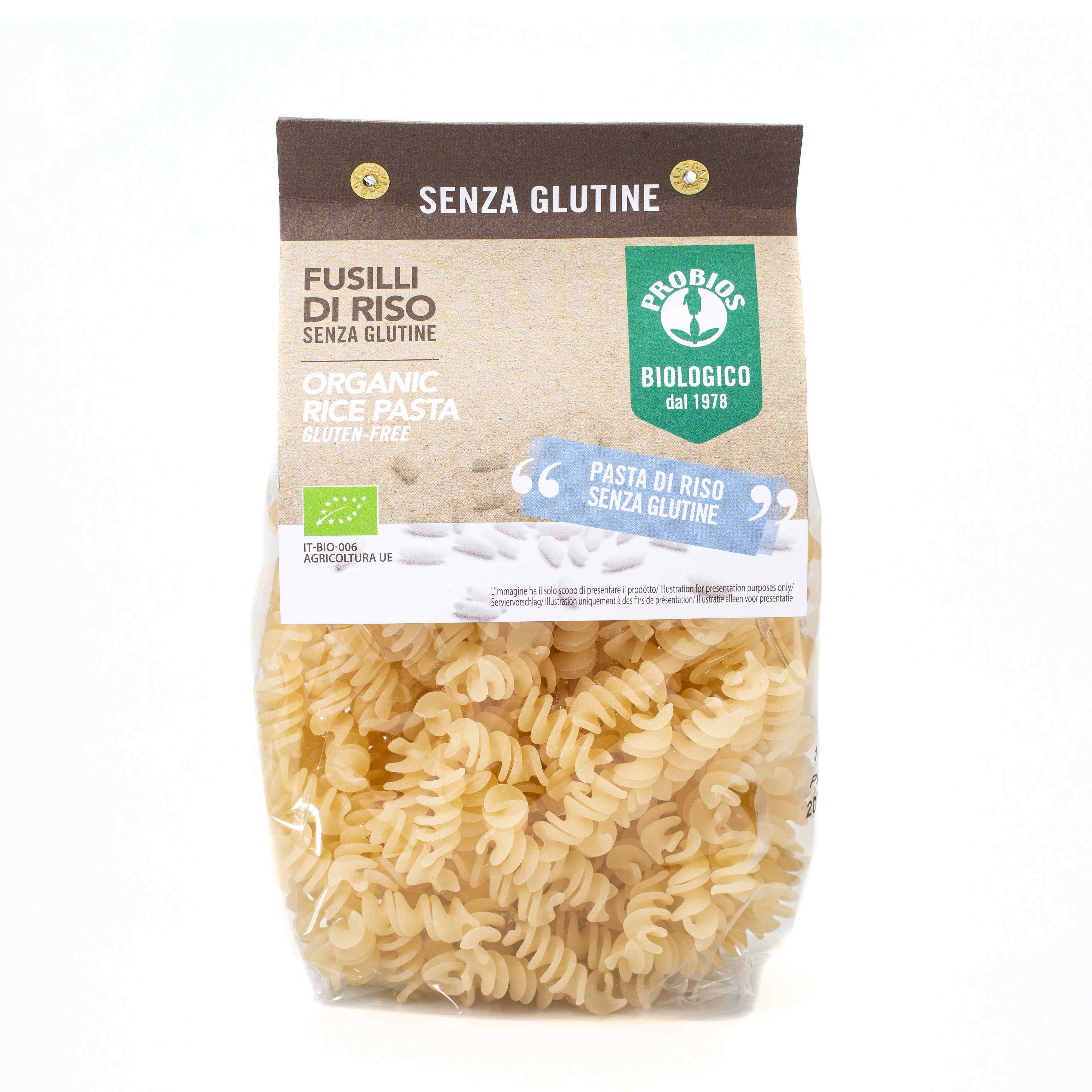 Organic Rice Pasta Fusilli 400g - Lets Organic