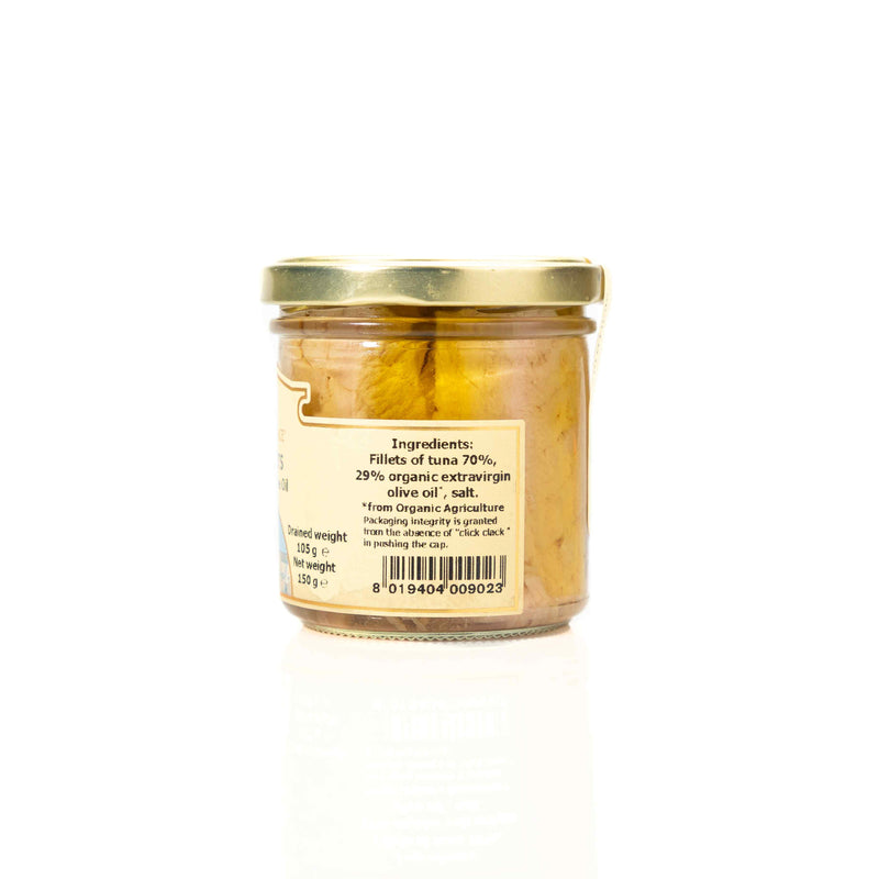 Fillets Of Tuna In Organic Extra Virgin Olive Oil 150g