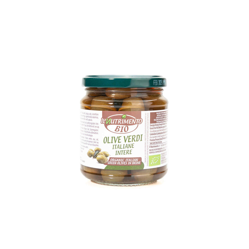 Organic Green Olives In Brine 280g