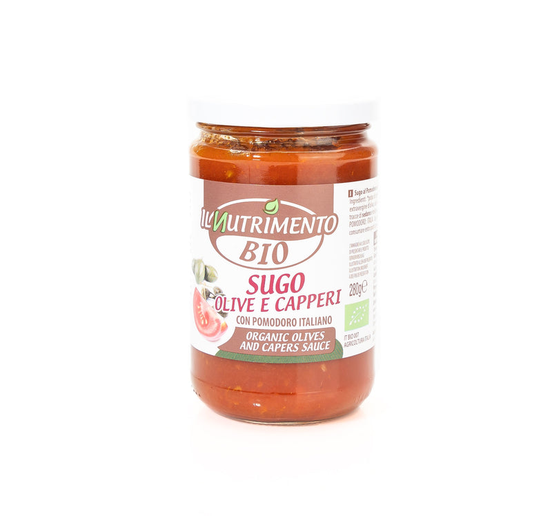 Organic Tomato Sauce with Olives Capers 280g