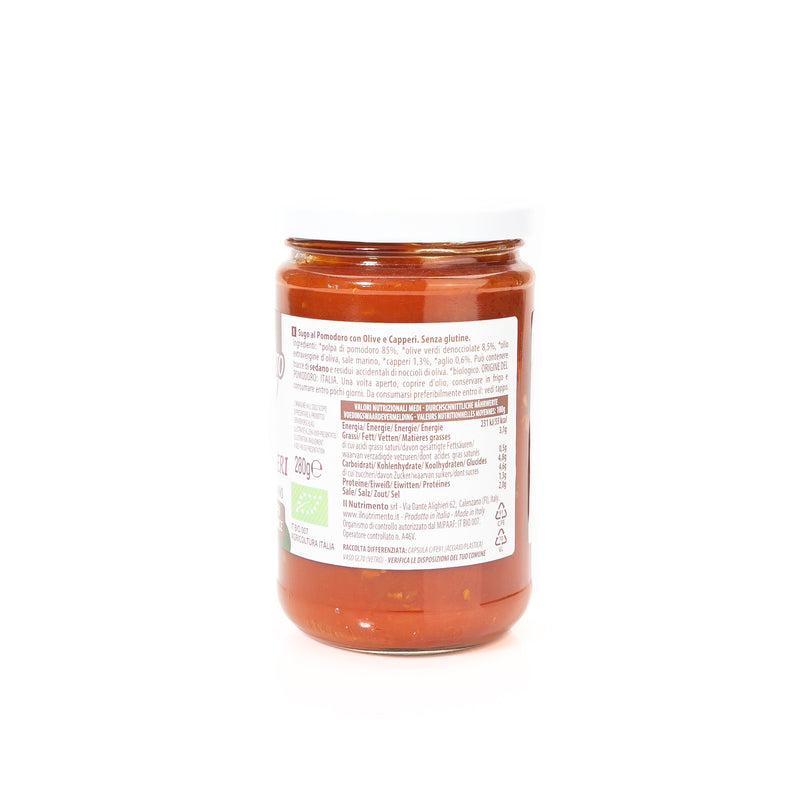 Organic Tomato Sauce with Olives Capers 280g