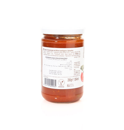 Organic Tomato Sauce with Olives Capers 280g