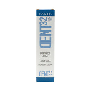 Organic Dent32 Toothpaste Junior Strawberry Flavour 75ml - Bioearth -