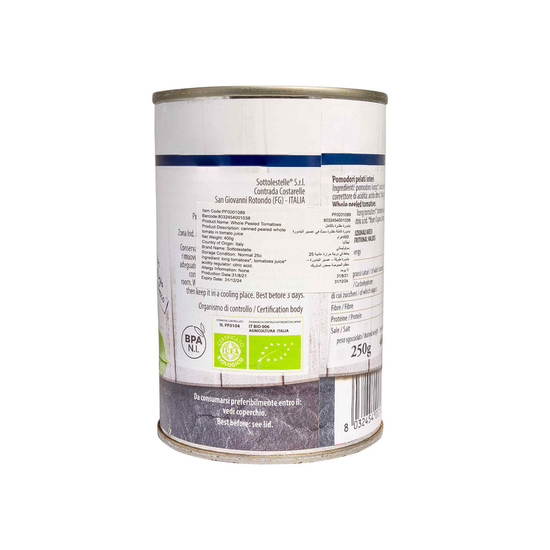 organic whole peeled tomatoes 250G