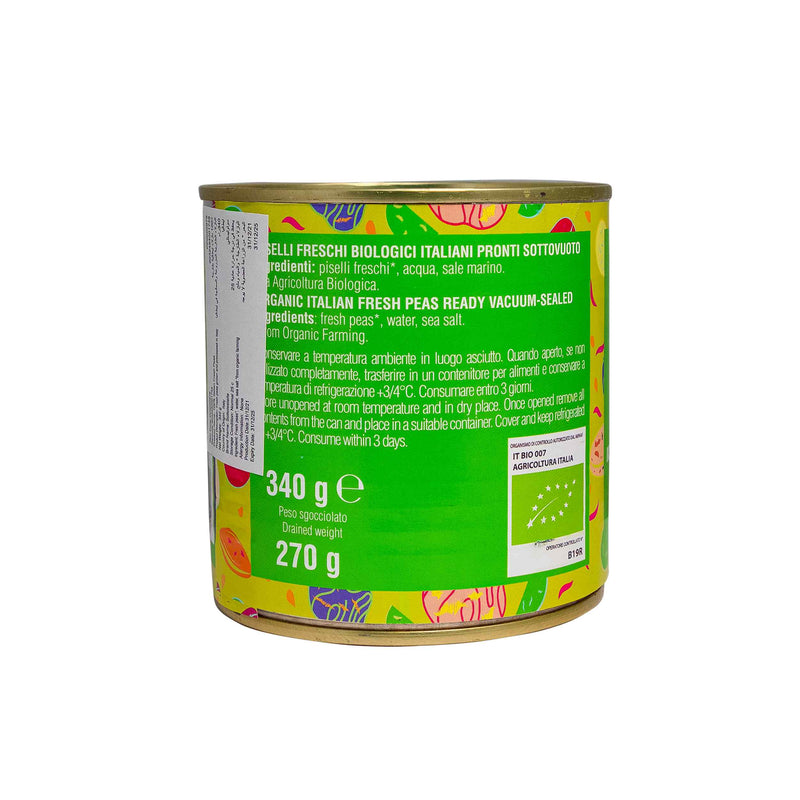 Organic Fresh Peas 100% Italian 340g