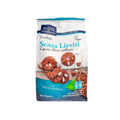 Sottolestelle Organic Soft Wheat Biscuit with Cocoa and Puffed Rice 350g - Sottolestelle -