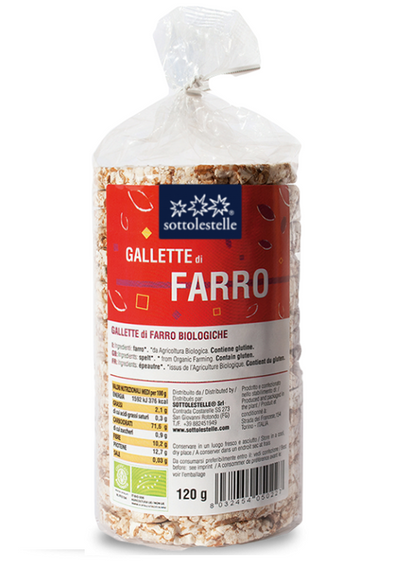 Organic Spelt Rice Cakes 120g - Sottolestelle -