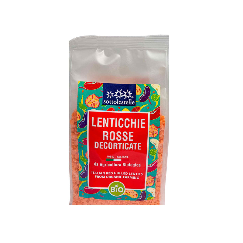Organic Italian Red Hulled Lentils 400g
