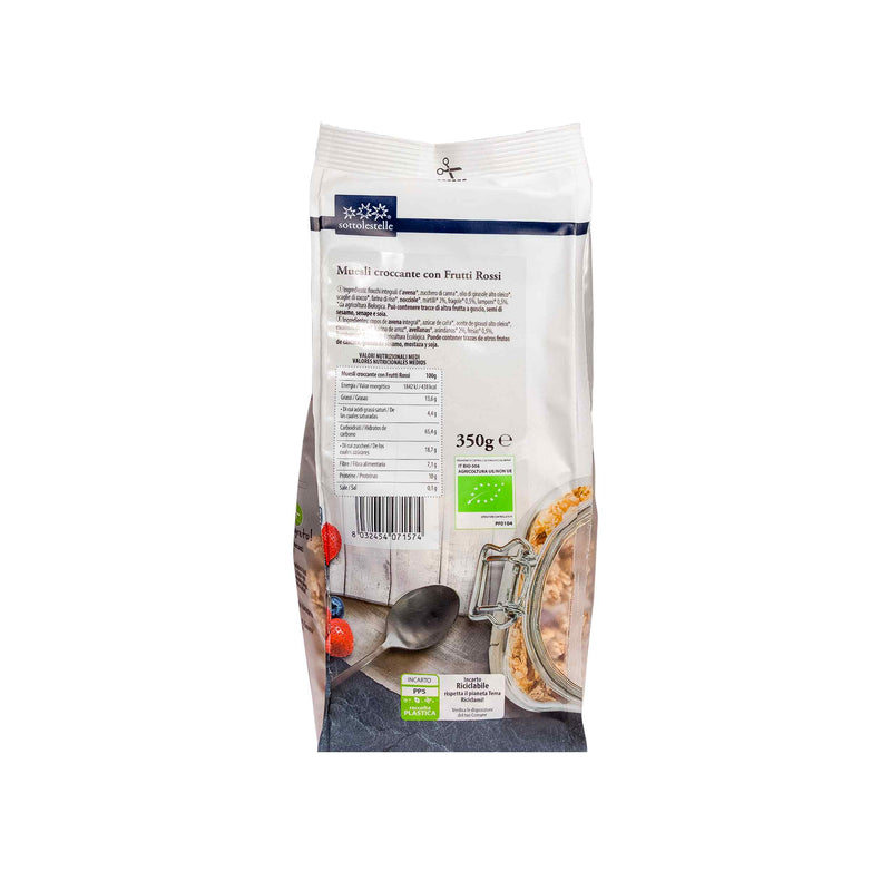 Organic Muesli Croccante con Frutti Rossi 350g