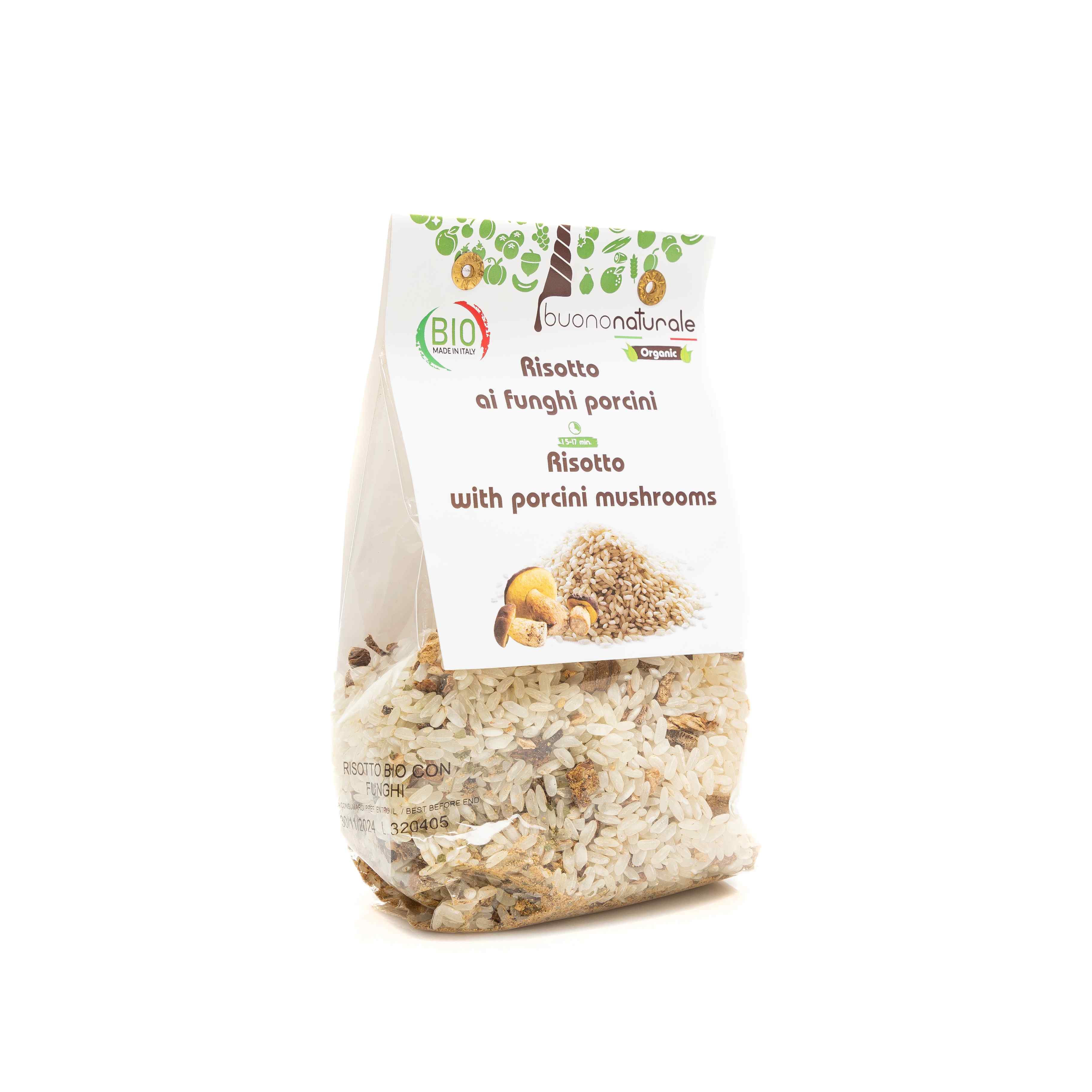 Organic Risotto with Porcini Mushrooms 250g – Lets Organic