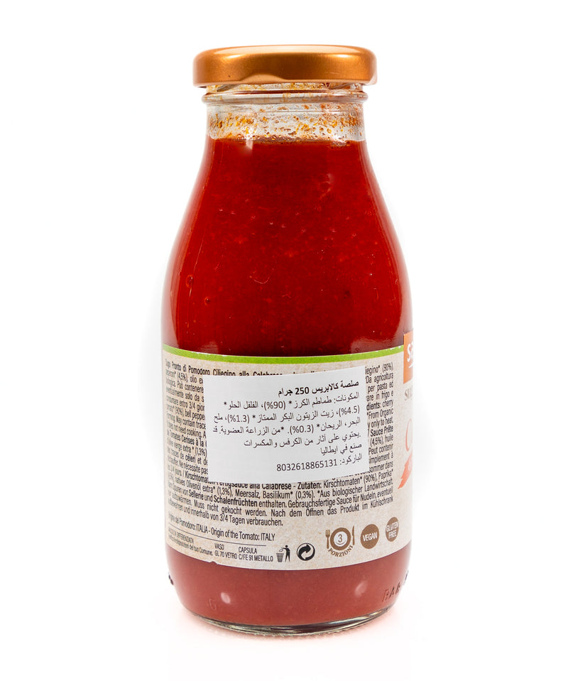 Organic Ready made Cherry Tomato Sauce Calabrese  250g
