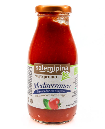 Organic Ready made Cherry Tomato Sauce Mediterranea 250g
