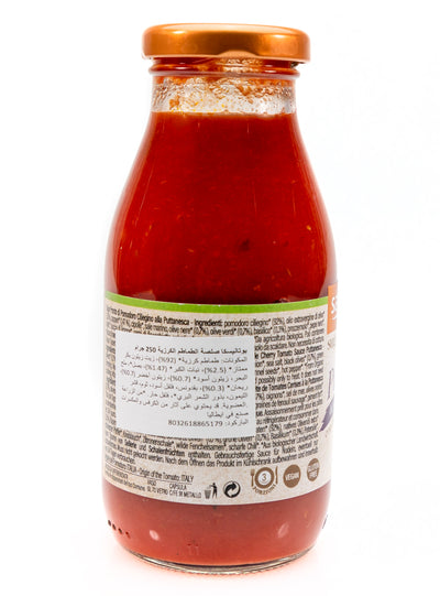 Organic Ready made Cherry Tomato Sauce Puttanesca 250g